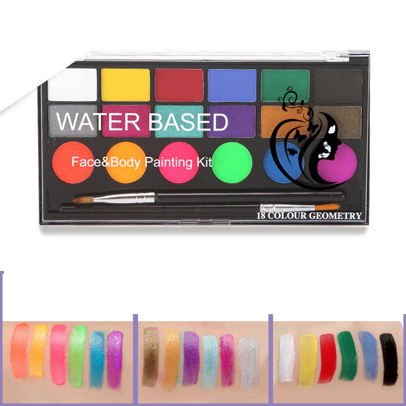 Set de Pintura Corporal UV 🎨 – 18 Colores para Halloween y Maquillaje Creativo