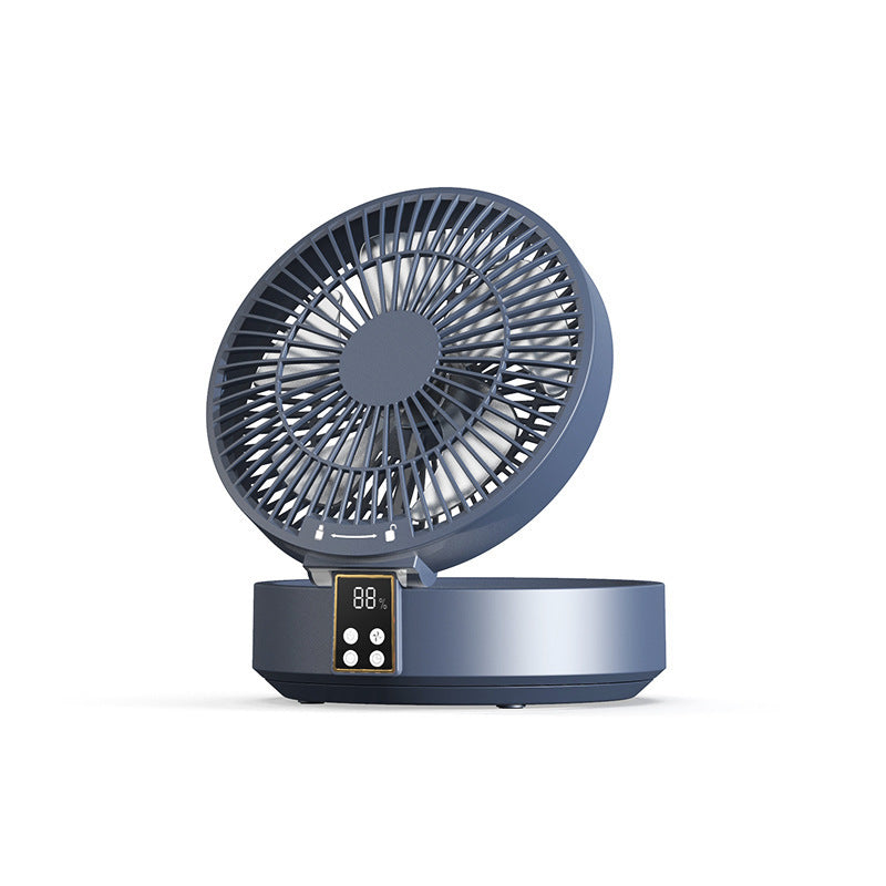 Ventilador plegable eléctrico con luz nocturna, ventilador de pared, Silencioso,enfriador de aire para el hogar con control remoto