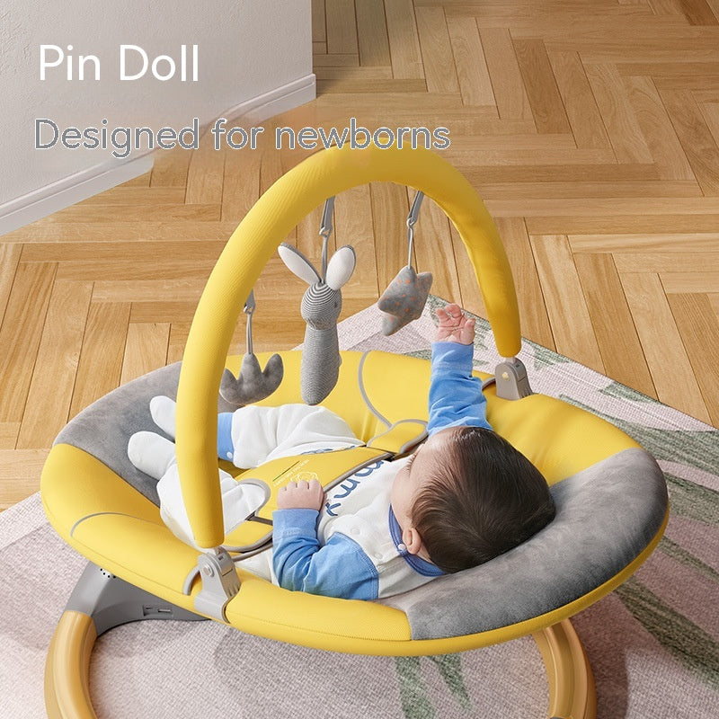 Silla para bebé, columpio portátil para bebé, niños, control remoto para interiores con 5 velocidades de giro, 3 posiciones de asiento, colgantes y Bluetooth