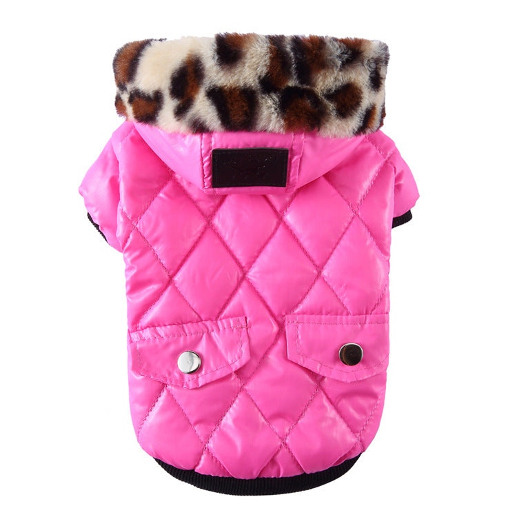 Chamarra gruesa, tela impermeable Ropa para perros, otoño e invierno, abrigo de cuello de pie