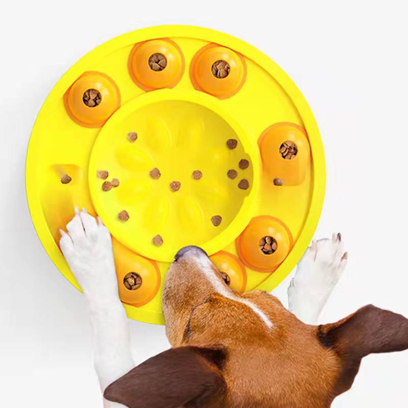 Juguetes rompecabezas para perros y mascotas, alimentador lento, aumento interactivo