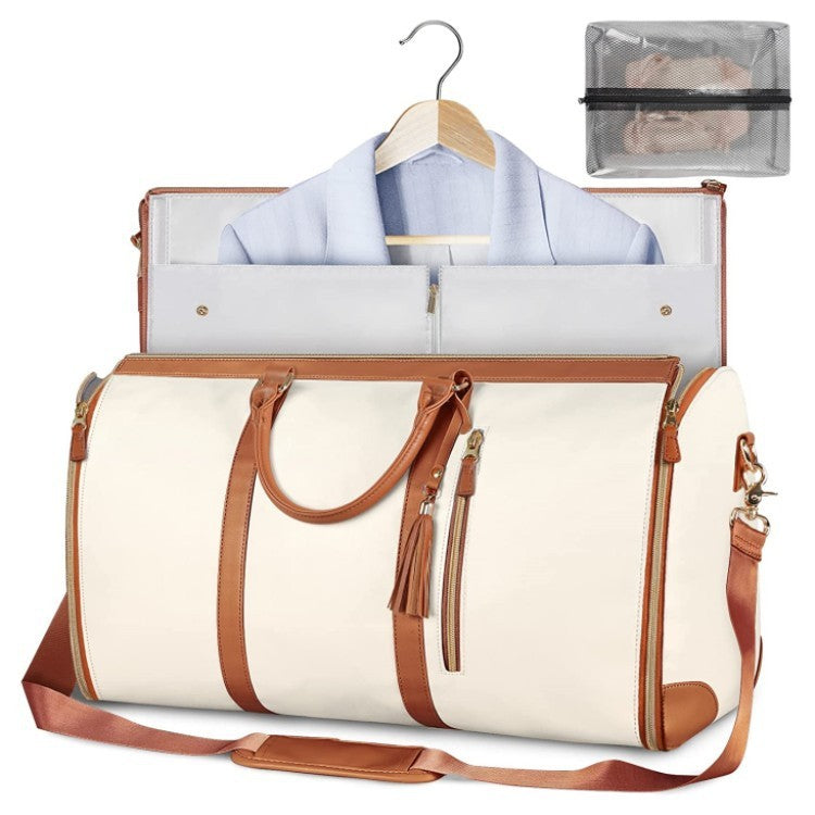 Bolso de viaje de gran capacidad, bolso de mano para mujer, bolso de traje plegable