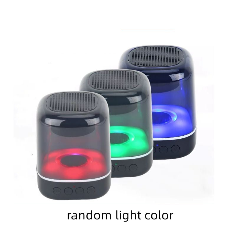 Altavoz transparente luminoso y portátil, parlante inalámbrico, la lámpara de cabecera con Bluetooth