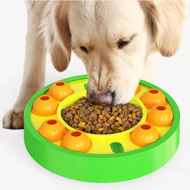 Juguetes rompecabezas para perros y mascotas, alimentador lento, aumento interactivo