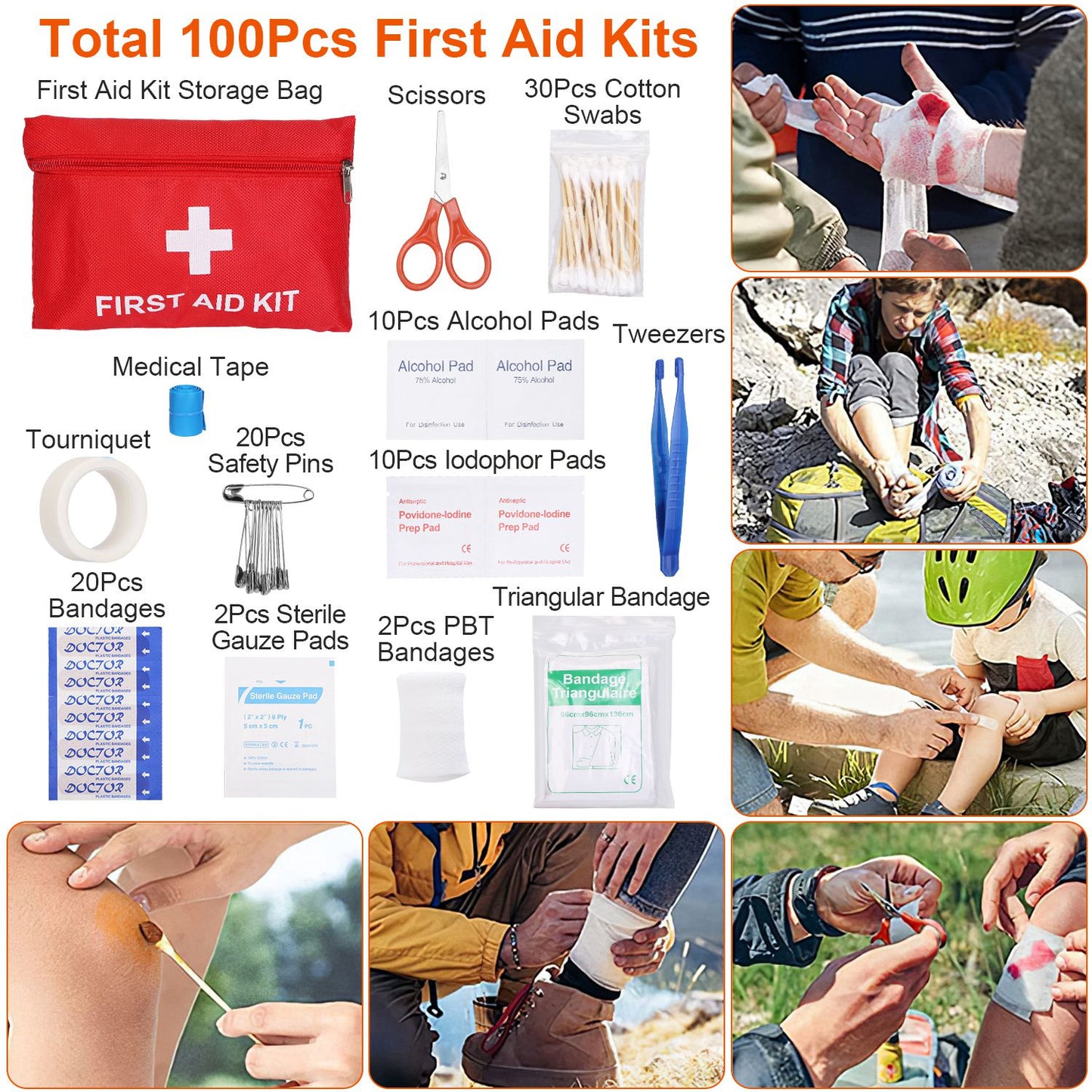 Kit de supervivencia 125 en 1, herramientas y suministros de emergencia, senderismo