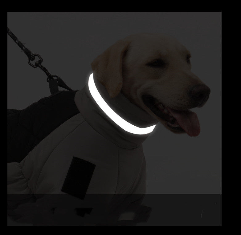 Ropa para perros gruesa con calidez reflectante para perros grandes, ropa para lluvia, suministros para mascotas