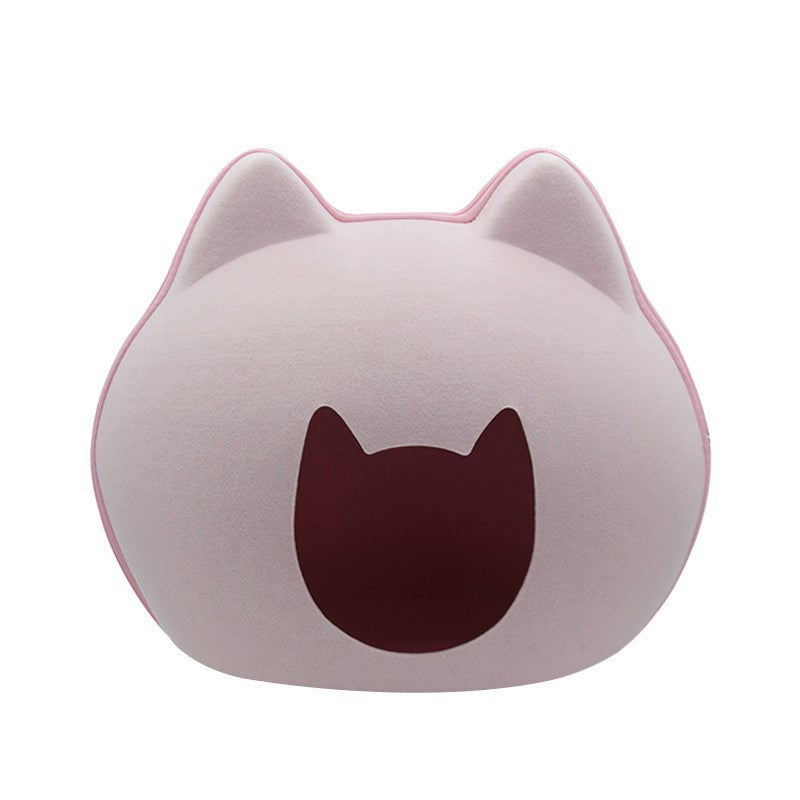 Casa para gatos cerrada con cama