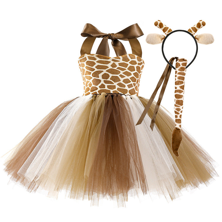 Vestido disfraz de Jirafa para niña, Disfraz de Halloween