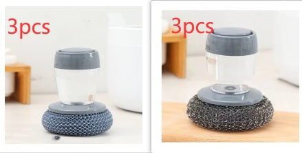 Cepillo de Cocina con Dispensador – Limpieza Fácil con Solo Presionar