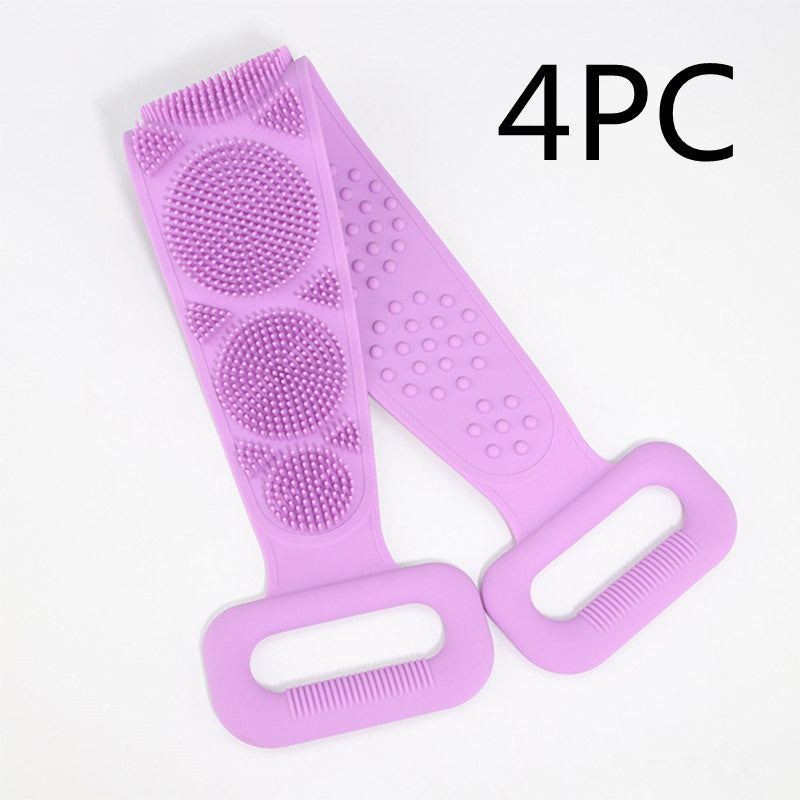 Toalla frotadora para tu cuerpo, toalla de silicona para frotar tu cuerpo, cepillo capilar