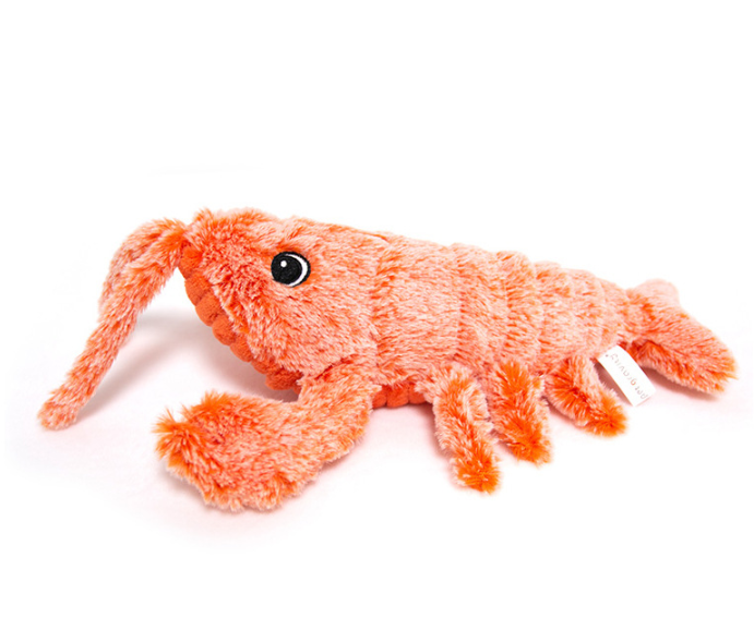 Juguetes para mascotas a pilas, camarones saltadores eléctricos, carga USB, simulación de langosta, divertido gato, juguete para mascotas de peluche