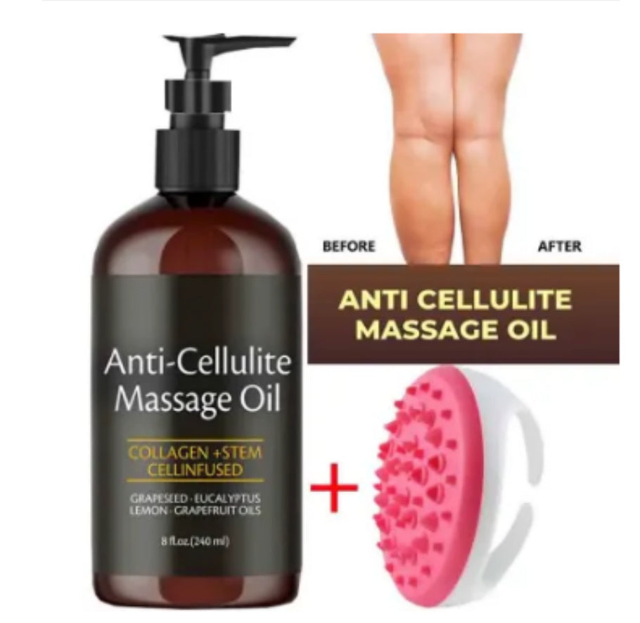 Aceite para tratamiento de masaje corporal anti celulitis, hidratante