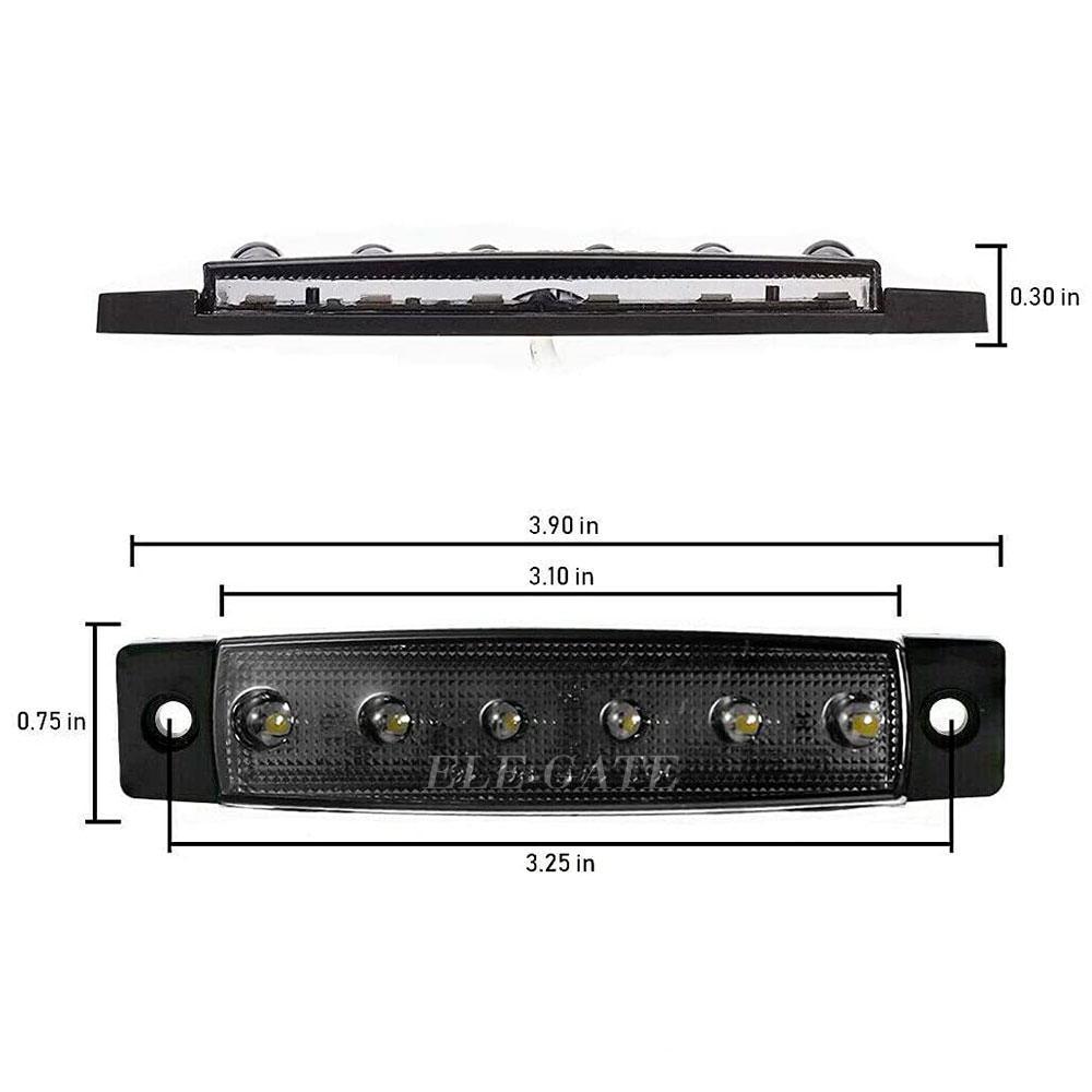 Juego de 10 Luces LED Ámbar para Señalización de automóviles, camiones, remolques