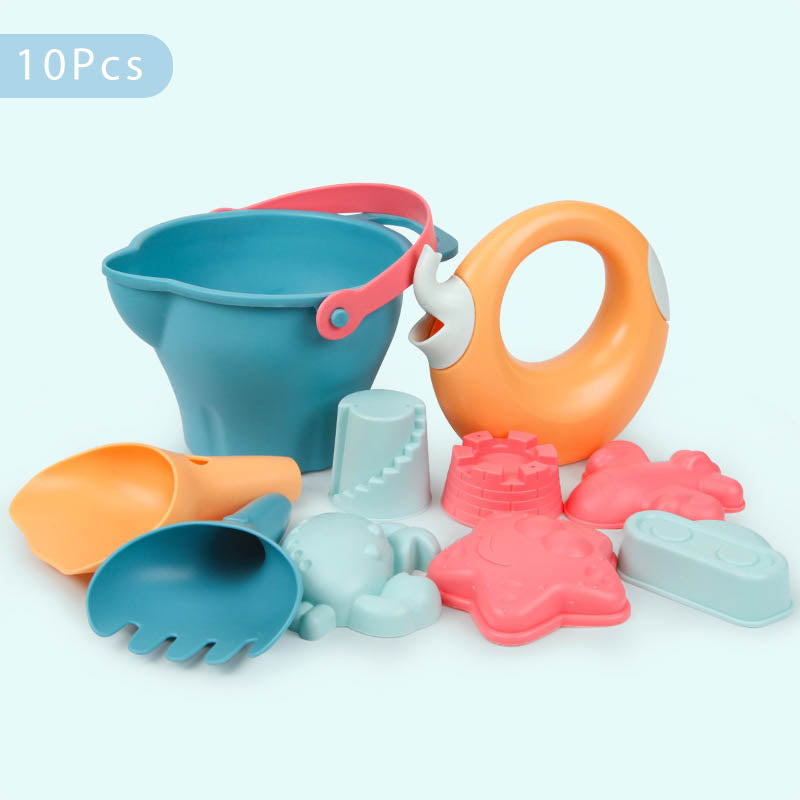 Set de playa para niños, juguetes para la arena, set con balde y accesorios, juguete de calidad para niños pequeños