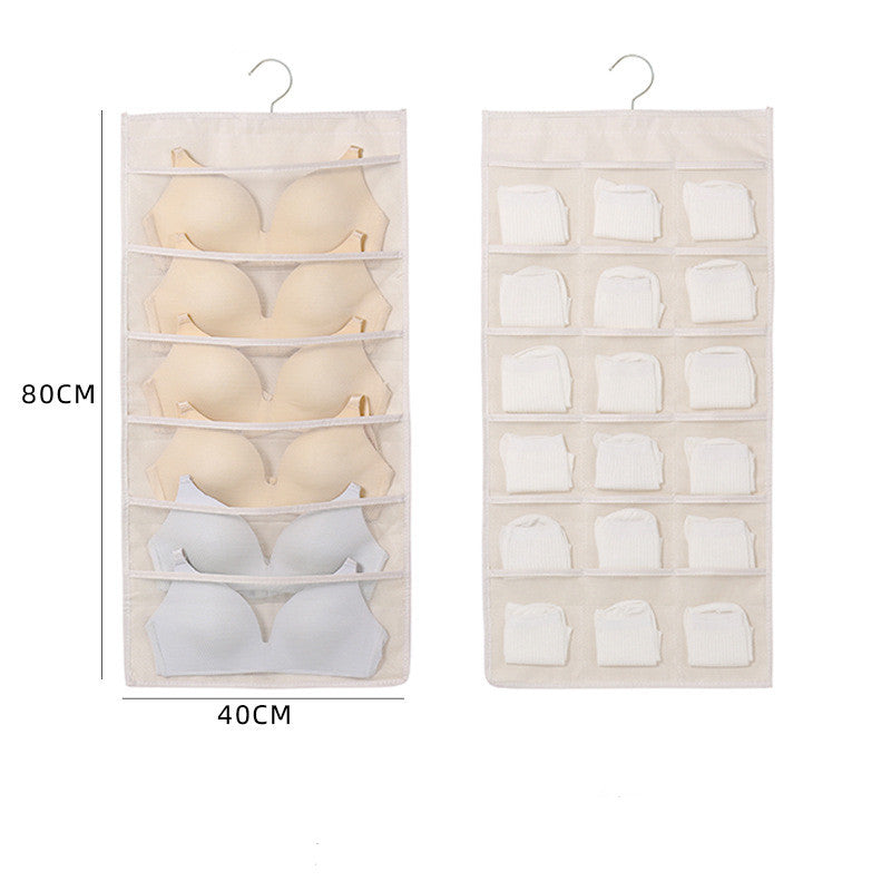Bolsa colgante para almacenamiento de ropa interior Bolsa colgante de doble cara para guardar todo tipo de ropa y accesorios