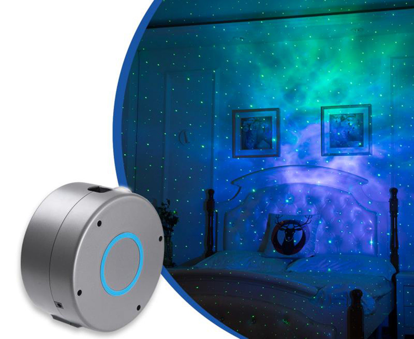Proyector Galaxy Starry Sky giratorio, lampara de luz para cuarto de niños y adultos, hermoso proyector de luz, 7 colores distintos
