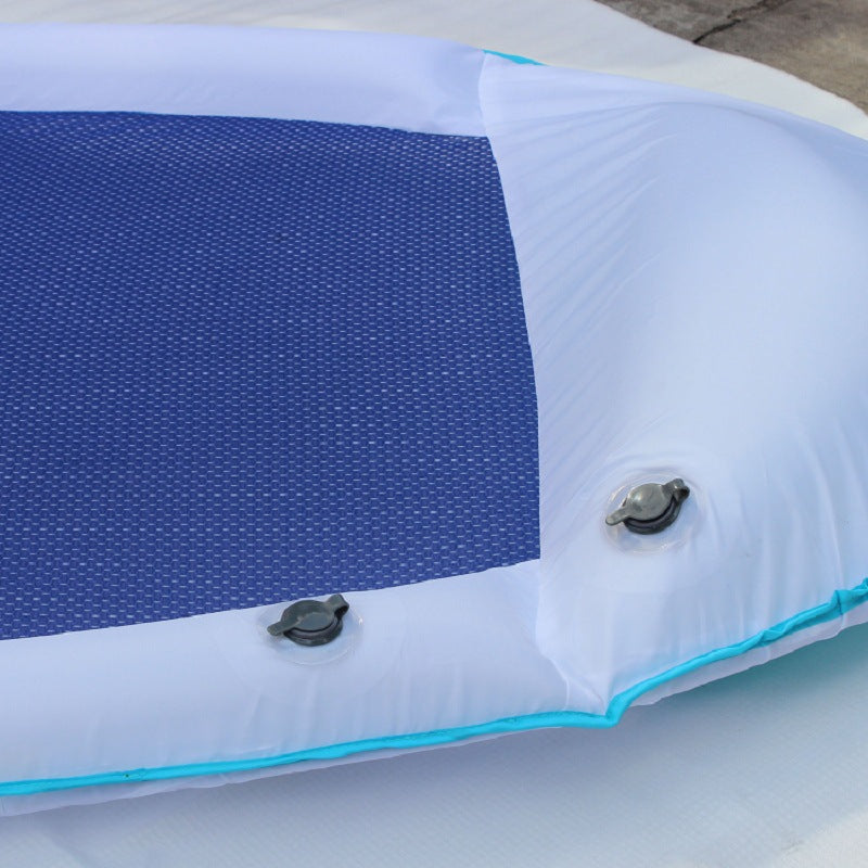 Sillón de playa inflable, Silla Flotante para adultos en la playa, con reposacabezas y superficie de red, cama flotante plegable de juguete de agua para piscina, playa,