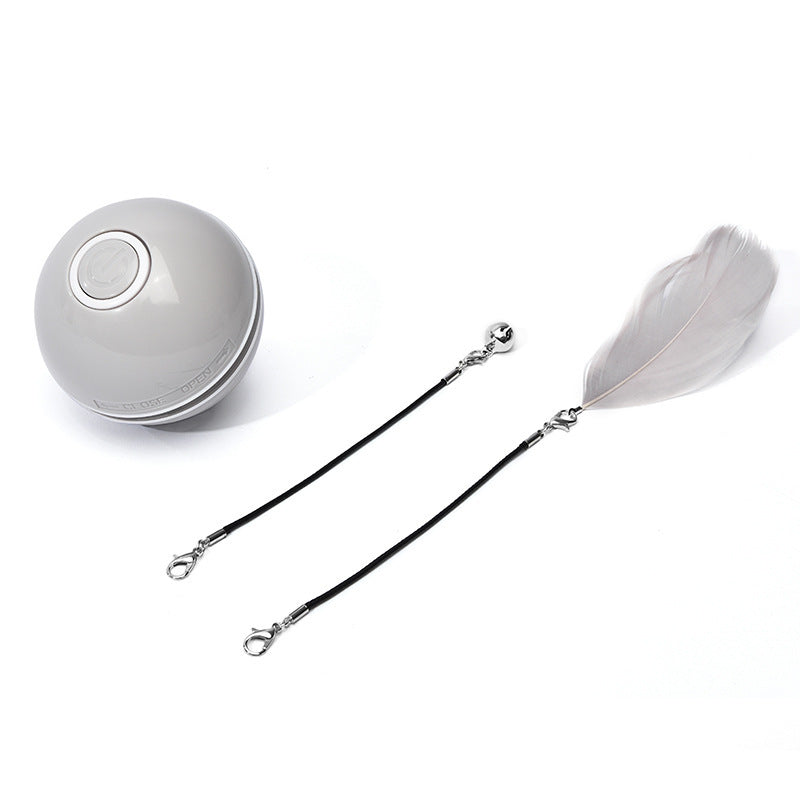 Pelota de juguete electrónica con láser LED y ruedas para gatos