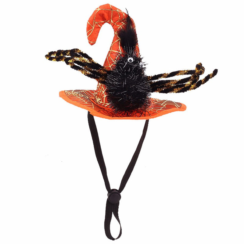 Disfraz de mascota Halloween, Sombrero divertido para tu mascota, sombrero de bruja, araña, calabazas, duende