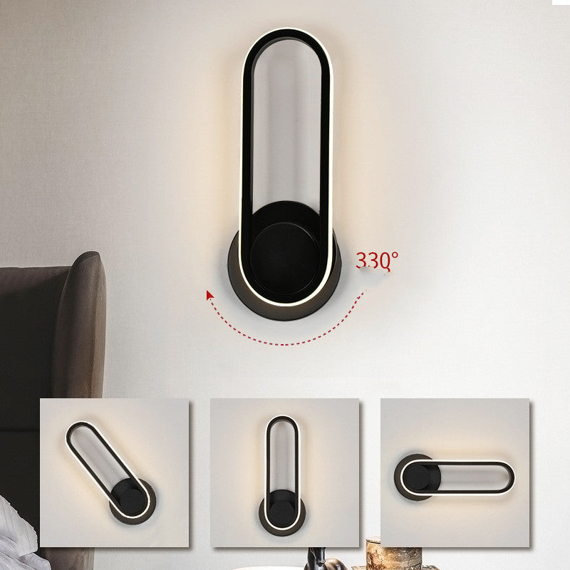 Lámpara de pared del dormitorio de la cabecera Lámpara de pared llevada de acrílico giratoria interior
