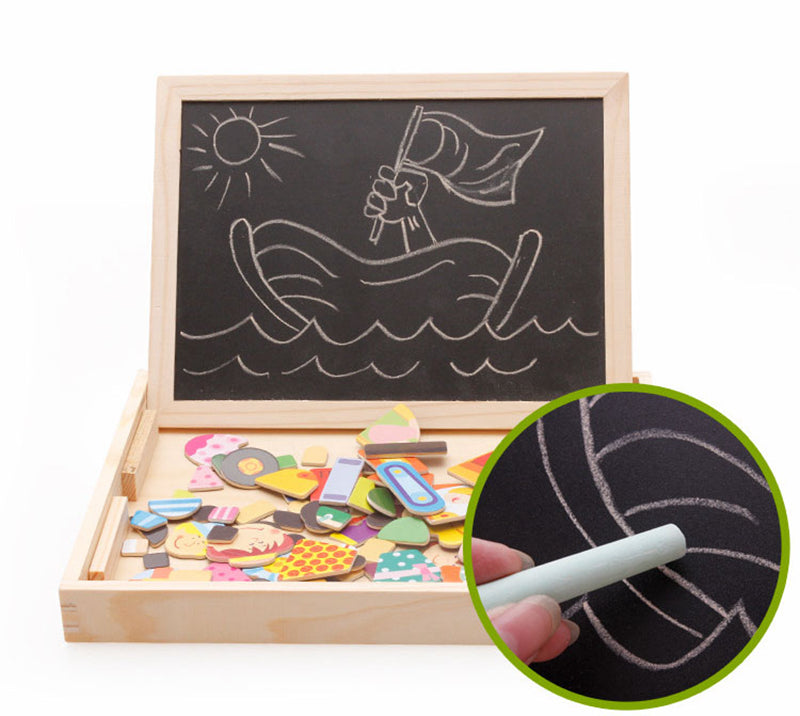 Rompecabezas magnético multifuncional para niños, tablero de dibujo, juguetes educativos