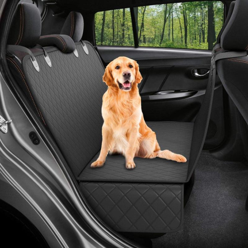 Protector para asiento del automovil para perros, hamaca transportadora de mascotas de malla, Protector de seguridad, alfombrilla para asiento trasero de coche con cremallera y bolsillo para viaje