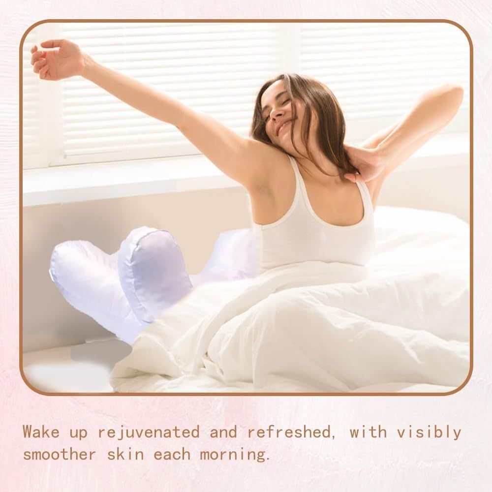 Almohada facial, almohada de belleza, almohada de masaje antiarrugas para dormir boca abajo