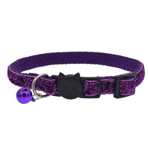 Collar para gato elastizado, lindo collar con cascabel colorido, cascabel para mascota