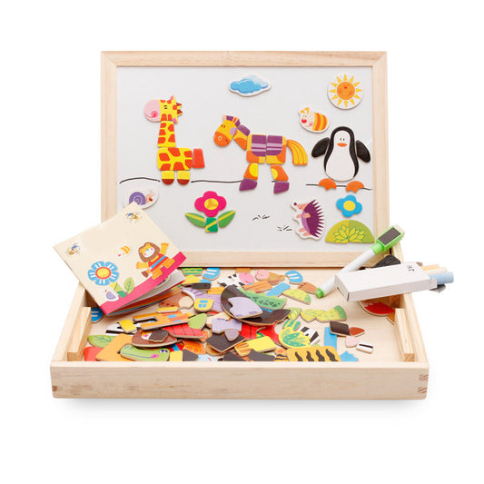 Rompecabezas magnético multifuncional para niños, tablero de dibujo, juguetes educativos