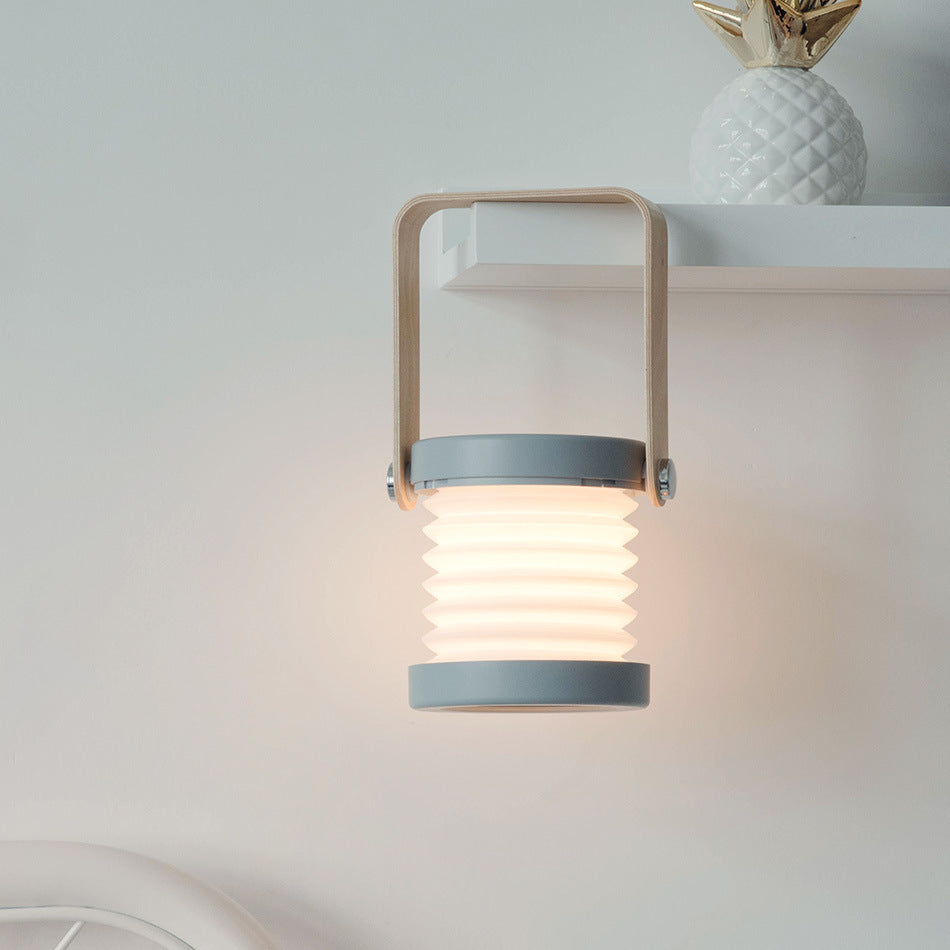 Lámpara de Luz LED nocturna regulable y táctil plegable, recargable USB, lámpara linterna portátil, recargable por USB para decoración del hogar