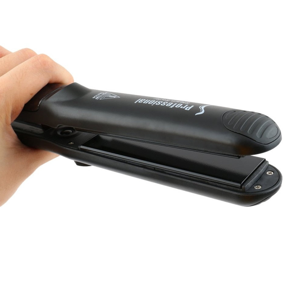 Plancha de pelo profesional con función de Vapor, Alisadora para el cabello, plancha plana de Vapor de cerámica con turmalina, plancha alisadora,