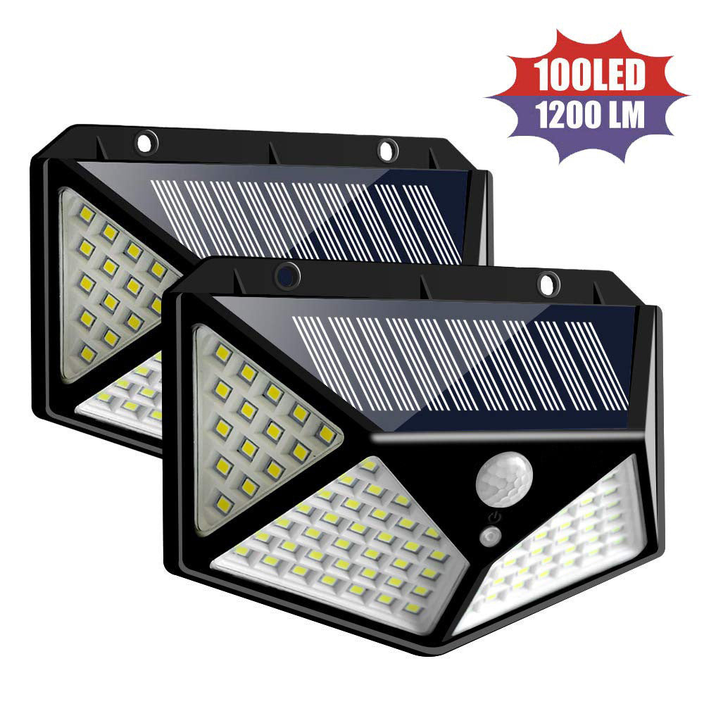 Lámpara de pared solar de 100 LED