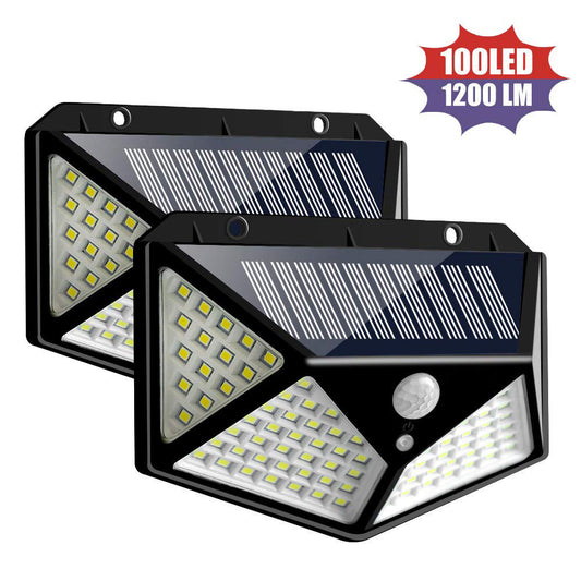 Lámpara de pared solar de 100 LED.