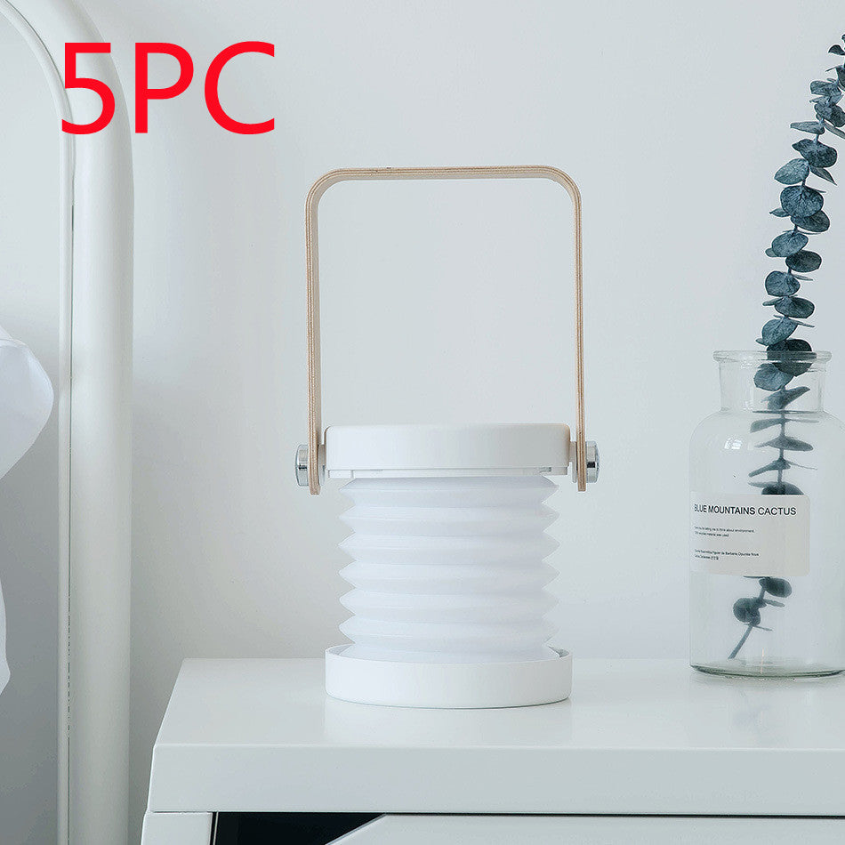 Lámpara de Luz LED nocturna regulable y táctil plegable, recargable USB, lámpara linterna portátil, recargable por USB para decoración del hogar