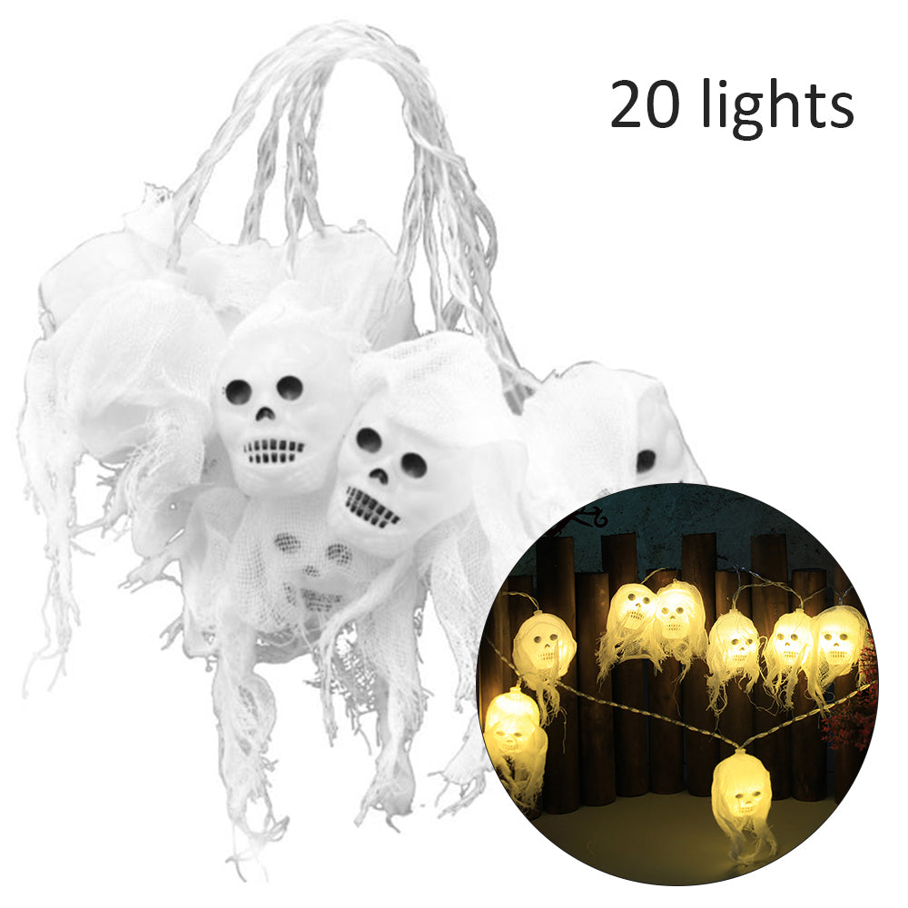 ¡Luces LED de Halloween fantasmagóricas! calaveras