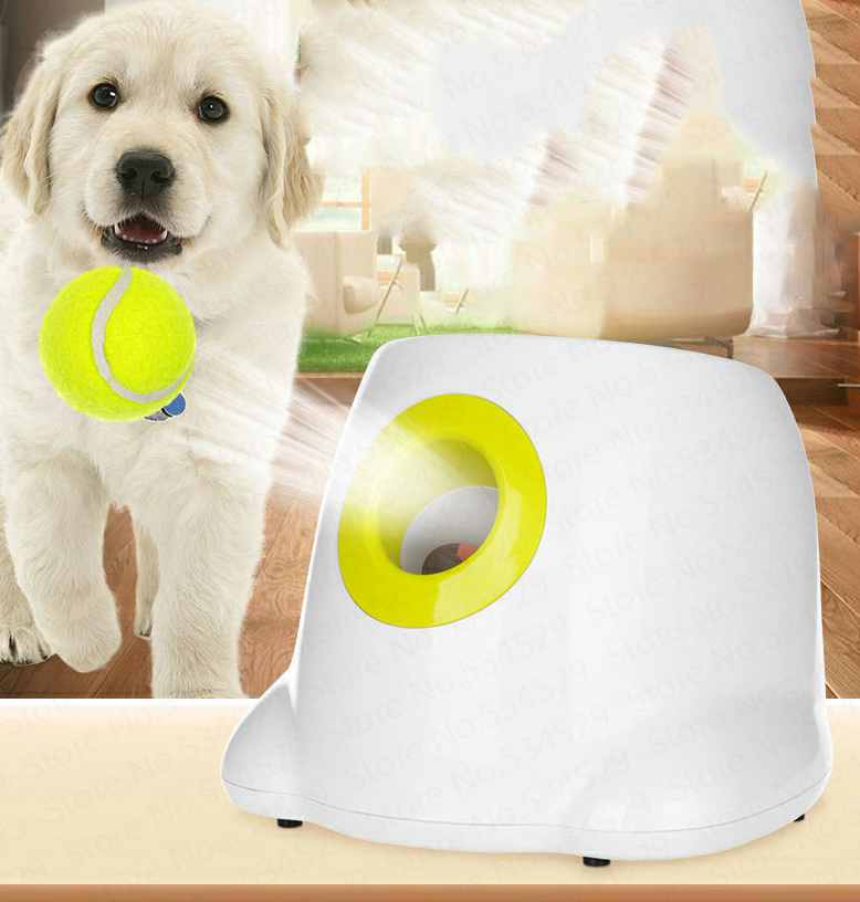 Lanzador automático de bolas para perros, juguete interactivo para ejercitar a tu perro