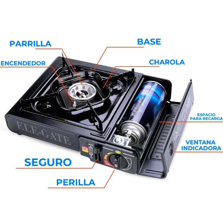 Estufa Portátil a Gas Butano | Cocina Caliente y Seguridad para Preppers y Outdoor