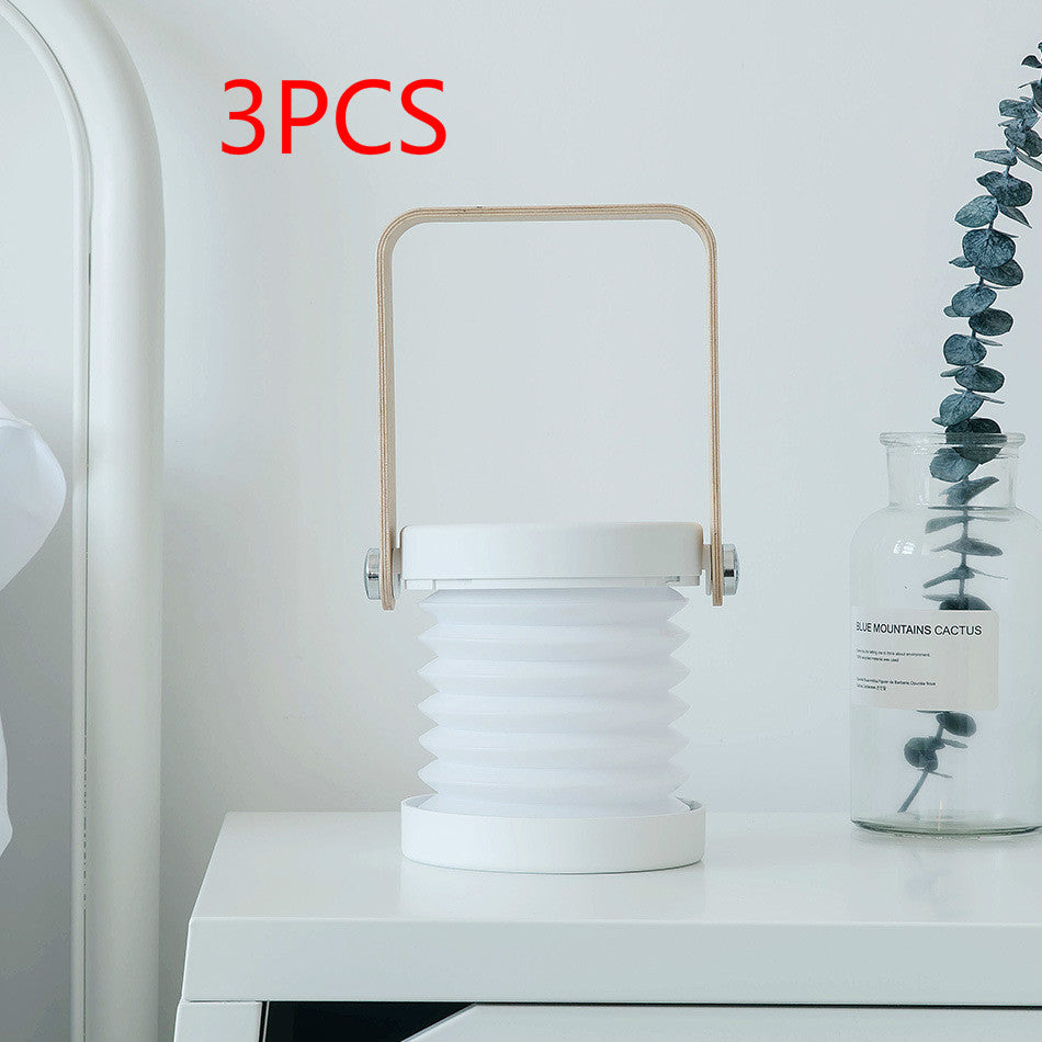 Lámpara de Luz LED nocturna regulable y táctil plegable, recargable USB, lámpara linterna portátil, recargable por USB para decoración del hogar
