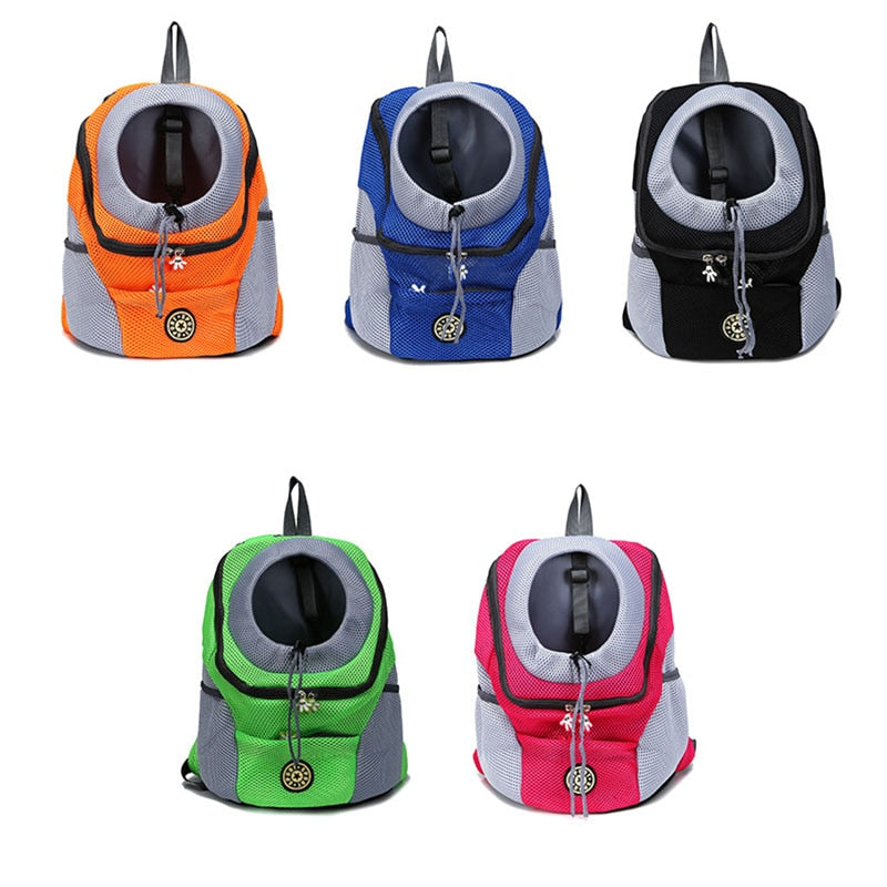 Trasportín para perros, mochila para perros, doble hombro, portátil, para viaje