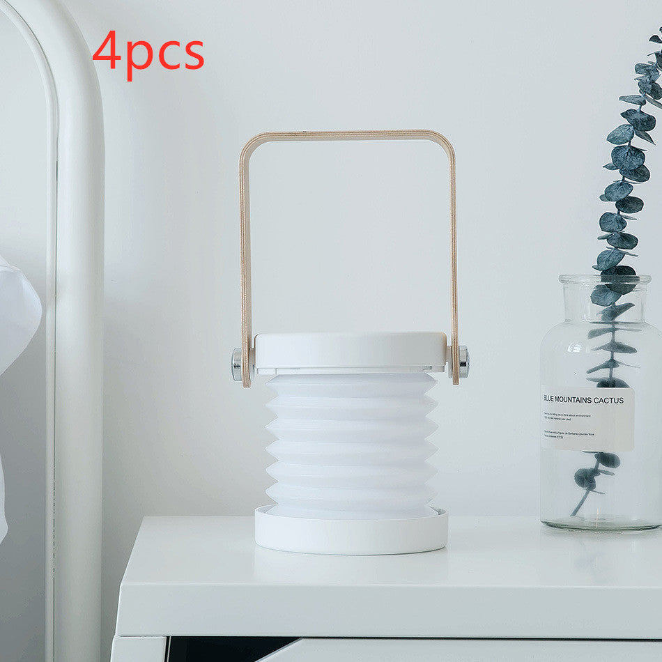 Lámpara de Luz LED nocturna regulable y táctil plegable, recargable USB, lámpara linterna portátil, recargable por USB para decoración del hogar