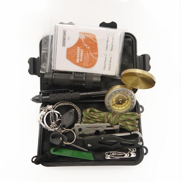 Kit multifuncional de primeros auxilios para supervivencia, equipo SOS