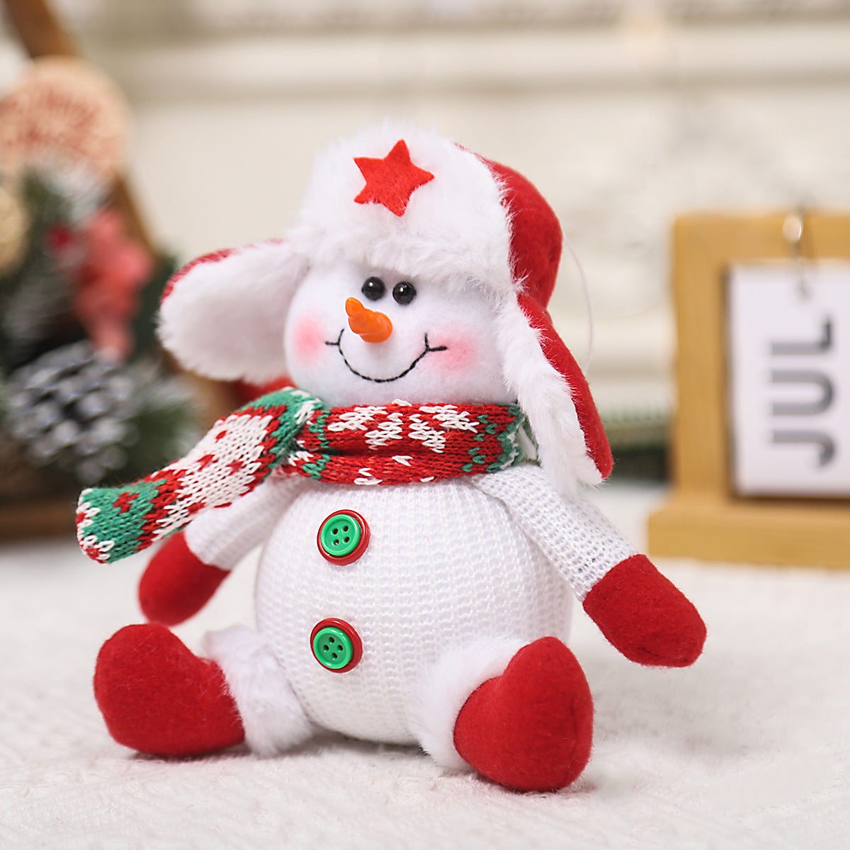 Adornos navideños Dibujos animados Muñeco de nieve viejo Colgante para árbol de Navidad