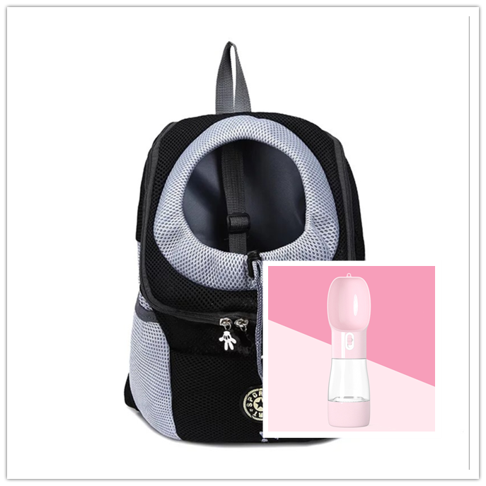 Trasportín para perros, mochila para perros, doble hombro, portátil, para viaje