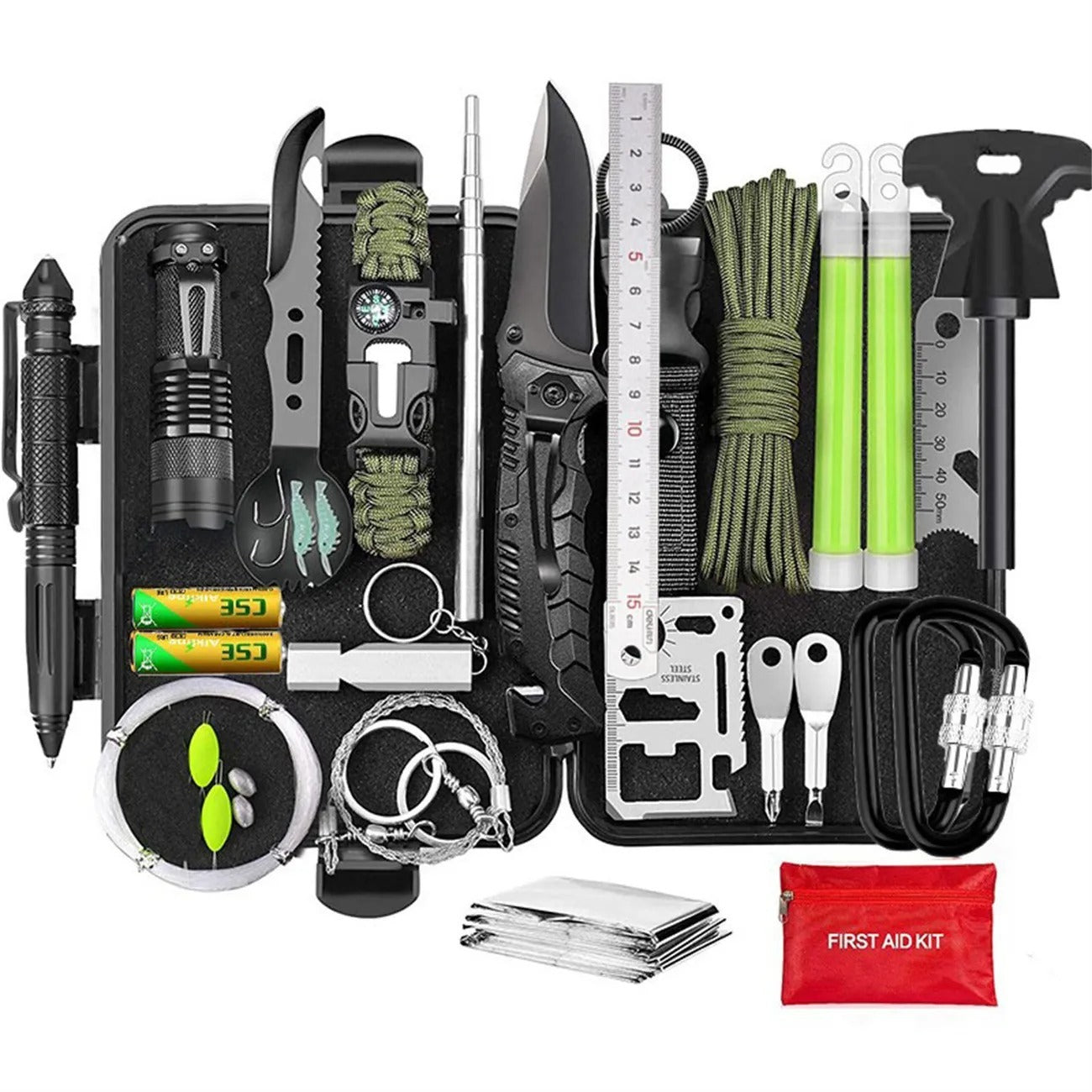 Kit de camping al aire libre Juego de herramientas de supervivencia SOS