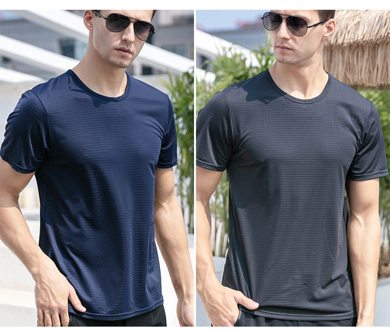 Camiseta de Seda traspirable para Hombre – Fresca, Deportiva y Urbana | Manga Corta, Cuello Redondo
