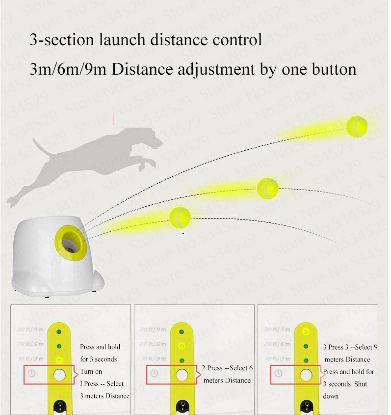 Lanzador automático de bolas para perros, juguete interactivo para ejercitar a tu perro