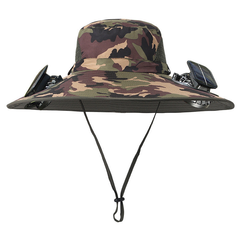 Sombrero con Doble Ventilador Solar – Anti-Calor, Impermeable y Transpirable