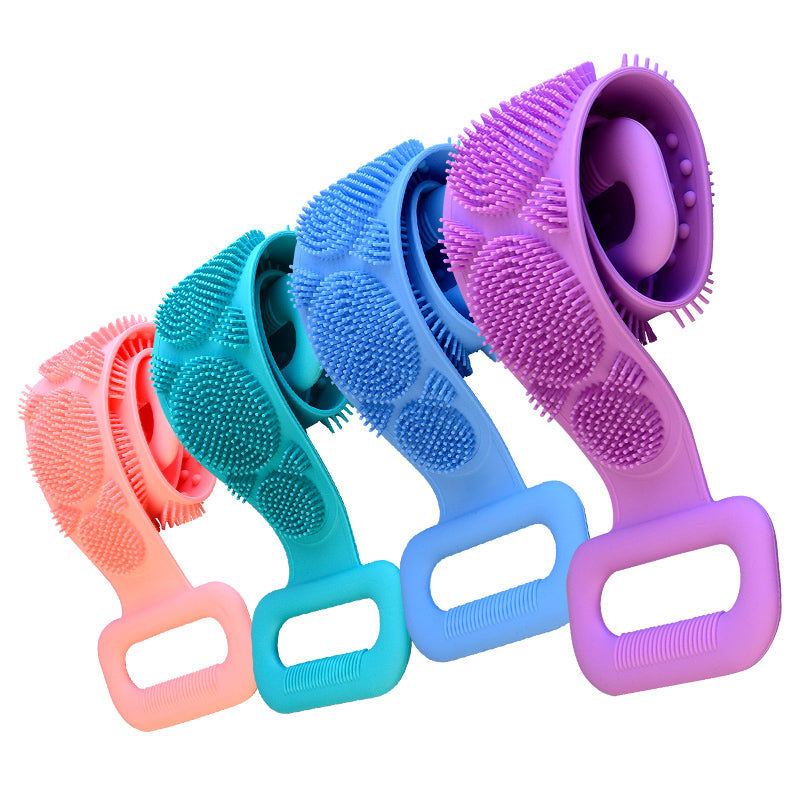 Toalla frotadora para tu cuerpo, toalla de silicona para frotar tu cuerpo, cepillo capilar