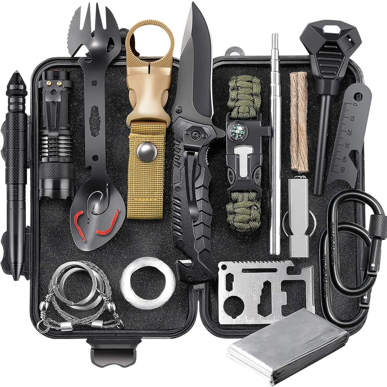 Kit de camping al aire libre Juego de herramientas de supervivencia SOS