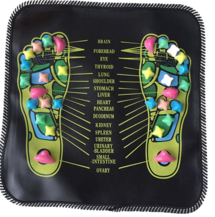 Almohadilla de masaje de pies para reflexología, estera masajeadora para caminar con adoquines, alivio del dolor,